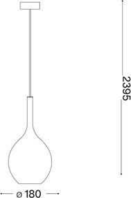 Ideal Lux - Lustra suspendată pe cablu KALIQUE 1xE27/42W/230V Ø 18 cm transparentă