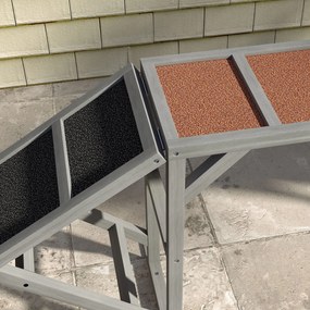 PawHut Rampă de agilitate pentru câini, echipament de agilitate pentru câini, bare de siguranță, suprafață antiderapantă 325x55x69 cm gri | Aosom Romania
