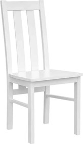 Scaun lemn masiv Linea cu Șezut Masiv Model L2 L 43 x A 44 x H 96 cm - Alb - Nuc