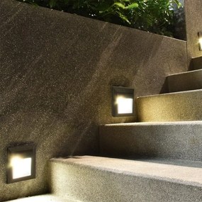 Corp de iluminat LED de exterior pentru scări LED/2W/230V IP65 4000K negru