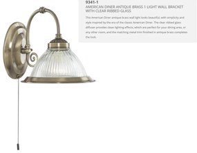Aplica de perete stil clasic American Diner alama antic 9341-1 SRT