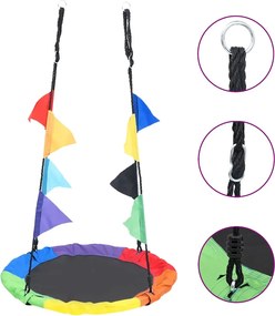 vidaXL Leagăn cu steaguri curcubeu 100 cm