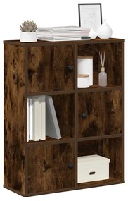 vidaXL Bibliotecă, stejar fumuriu, 60x24x76,5 cm, lemn prelucrat