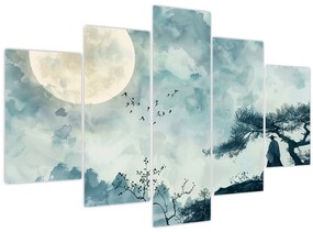 Tablou - Pictură cu lună plină (150x105 cm)