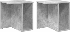 vidaXL Masă laterală 2 pcs Gri din beton 37 x 32 x 40 cm Lemn compozit