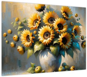 Tablou – Vază cu floarea-soarelui (70x50 cm)
