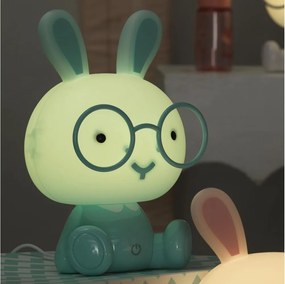 ONLI - Lampă de noapte reglabilă pentru copii PUPPIES LED/3W/230V 22 cm iepuraș/albastru