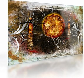 Tablou pe sticlă cu pictură epochală străveche (70x50 cm)