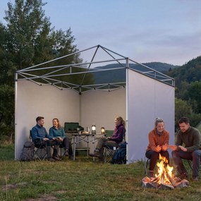 Outsunny 3 Pereți Laterali pentru Pavilioane 300x300 cm, 300x200 cm, Pereți Laterali de Rezervă din Țesătură Oxford cu Fermoar, Albastru | Aosom Romania