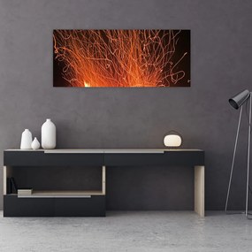 Tablou cu focul (120x50 cm), în 40 de alte dimensiuni noi