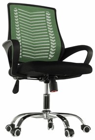 Scaun de birou Imela 62 cm verde cu negru si crom