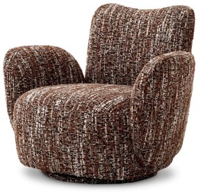 Fotoliu pivotant design LUX Merida, Boucle sonata red