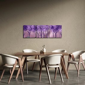 Tablou - Cerbi în pădurea magică (cu ceas) (90x30 cm)