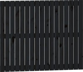 vidaXL Tăblie de pat pentru perete, negru, 108x3x90 cm, lemn masiv pin