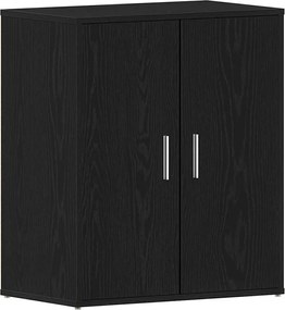 vidaXL Dulap pentru pantofi Stejar Negru 60 x 35 x 70 cm Lemn compozit