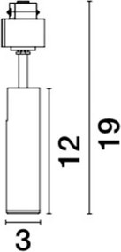 Accesoriu, Corp de iluminat pentru sina magnetica Buxton, Loop sau Sign, Nap 10W 4000K