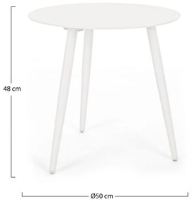 Măsuță de grădină rotundă din aluminiu ø 50 cm Ridley – Bizzotto