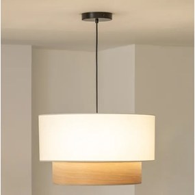 Brilagi - Lustră LED suspendată pe cablu CERIA 1xE27/40W/230V, Ø 50 cm, alb/bej
