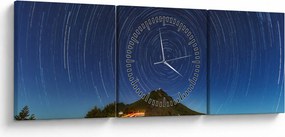 Tablou - Stele rotative (cu ceas) (90x30 cm)