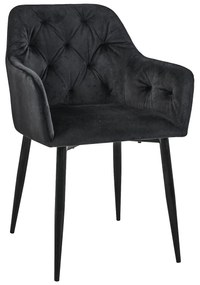 Set 2 scaune de sufragerie Satya (negru). 1071232