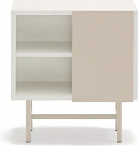 Noptieră bej/crem cu rafturi cu aspect mat Nube – Teulat