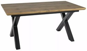 Masa extensibila Xaviero II stejar artizan/negru L160-240xl90 cm