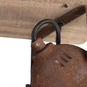 Spot inteligent maro ruginiu cu lemn incl. 2 WiFi GU10 - Gina