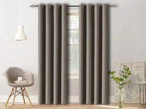 Draperie gri-maro OXFORD 140x250 cm Agatat: Inele metalice