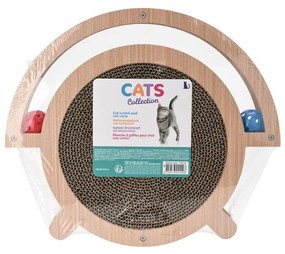 Sisal pentru pisici, cu 2 biluțe, formă rotundă, 39x38.5x5 cm, colecția Cats