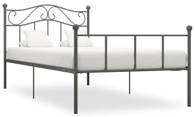 vidaXL Cadru de pat, gri, 100 x 200 cm, metal