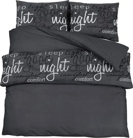vidaXL Set cu husă de pilotă, negru, 220x240 cm, bumbac