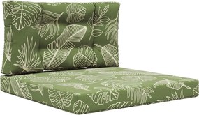 vidaXL Perna pentru canapea de exterior 2 pcs Design cu frunze