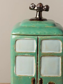 Cutie decorativa, din ceramica, verde, Box Cable