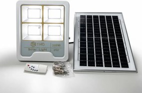 Proiector Solar 200w IP 67 cu panou solar