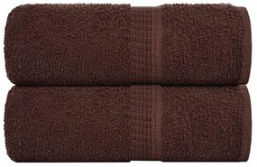 vidaXL Prosoape de baie, 2 buc. FROGN, maro, 30x30 cm, 100% bumbac