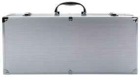 Set de 11 ustensile de grătar Klausberg KB 7901, Geantă de transport, Mânere ergonomice, Oțel inoxidabil, Inox