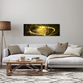Tabloul modern abstract (cu ceas) (90x30 cm)