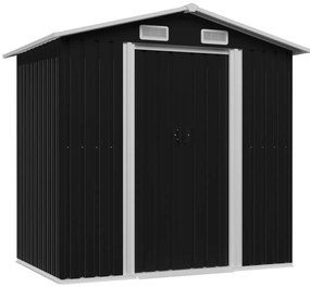 Magazie metalica de gradina antracit 204x132x186 cm otel