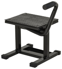 DURHAND Suport Motociclete din Oțel, Suport pentru Motociclete cu Suprafața și Manivelă din Cauciuc, 48x34x43 cm, Negru | Aosom Romania