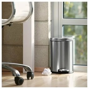 Simplehuman Coș de gunoi cu pedală, rotund 4,5 l, inox