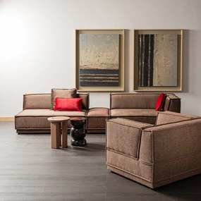 Măsuță auxiliară rotundă cu aspect lucios ø 40 cm Orivo – WOOOD