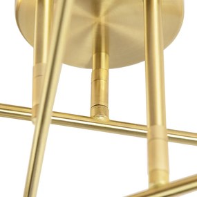 Plafoniera inteligentă Art Deco din alamă, inclusiv 6 becuri WiFi G95 - Sydney