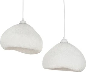 Brilagi - Lampă suspendată pe cablu WABI SABI, 2xE27/40W/230V, Ø 45 cm, alb