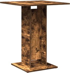 vidaXL Măsuță bistro, stejar fumuriu, 60x60x75 cm, lemn prelucrat