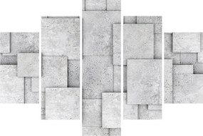 Tablou - Abstracție cu faianță de beton (150x105 cm)