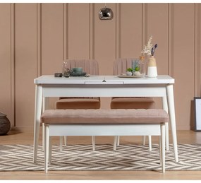 Set mobilier sufragerie Vlasta 1 (alb + maro deschis) (pentru 4 persoane). 1072380