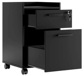 Container de birou – Gekosaro 1 (negru + lemn). Promo -6%. 1124231