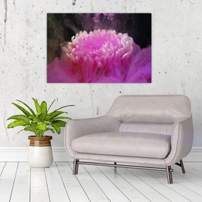 Tablou cu floare în fum roz (90x60 cm)