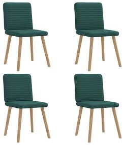 vidaXL Scaune de sufragerie 4 buc Tesatura verde inchis