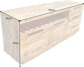 Bufet cu spatiu pentru sticle design industrial IRON CRAFT 175cm